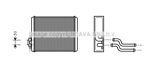 AVA QUALITY COOLING Теплообменник, отопление салона VO6084